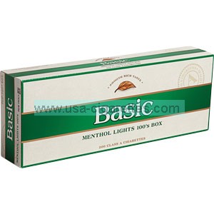 Basic Menthol Gold 100's cigarettes